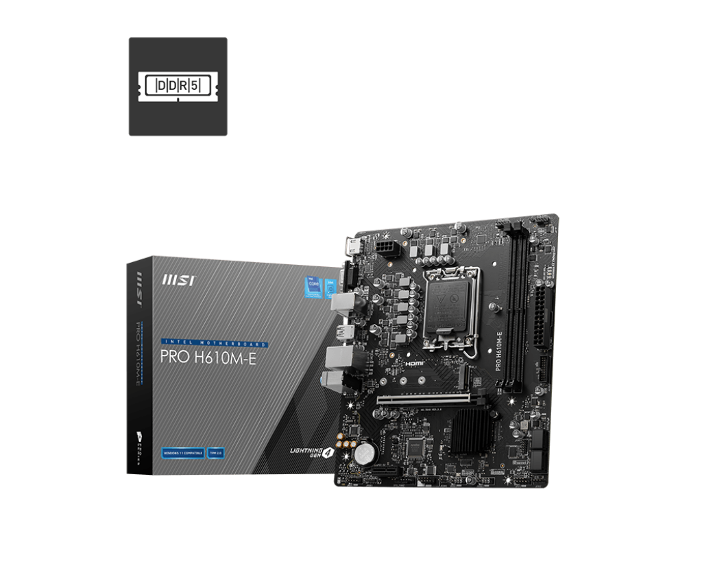 MSI Motherboard pro H610m-E DDR5 MSI Motherboard pro H610m-E DDR5
